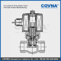 Válvula solenoide de vapor de pistón de acero inoxidable DC12V de 1/2 pulgada